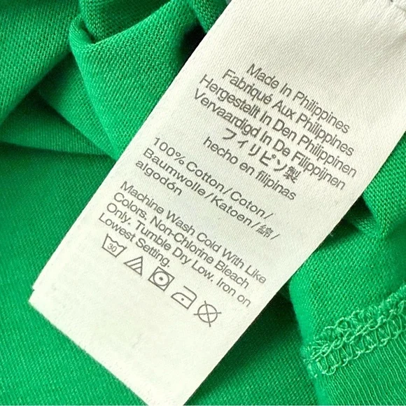 J.Crew Cotton Tissue Turtleneck Long Sleeve Top Kelly Green M - Picture 5 of 7